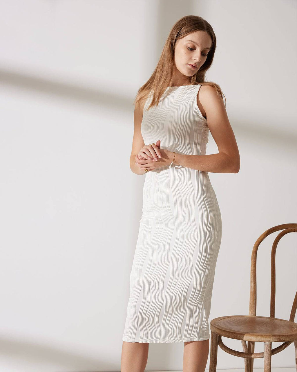 The Water Ripple Textured Cami Dress 3